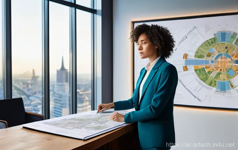건축기술사 자격증 취득 후 이직 팁 - **Prompt for Career Path and Vision:**
    "A female architect, with short, curly dark hair, wearing...